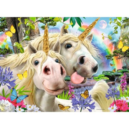 Puzzle Selfie Cu Unicorni, 100 Piese Ravensburger - 1